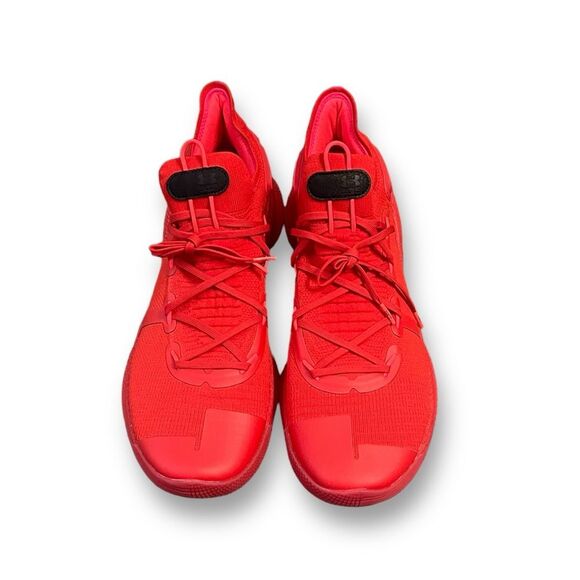 Under Armour Curry 6 Red Basketball Shoes Size 16 New - Picture 4 of 14